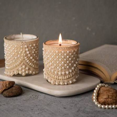 Pearl Votive Candle Set